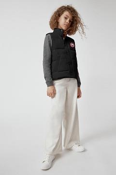 Chamarras Canada Goose Niños Outlet - Vanier Chalecos Negros EQ1504629